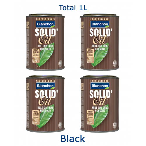 Blanchon SOLID'OIL 1 ltr (four 0.25 ltr cans sample) BLACK 03102861 (BL)